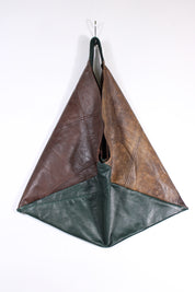 Die Origami-Tasche - Dunkelbraun/Dunkelgrün