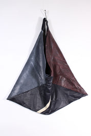 Die Origami-Tasche - Dunkelblau/Rotbraun