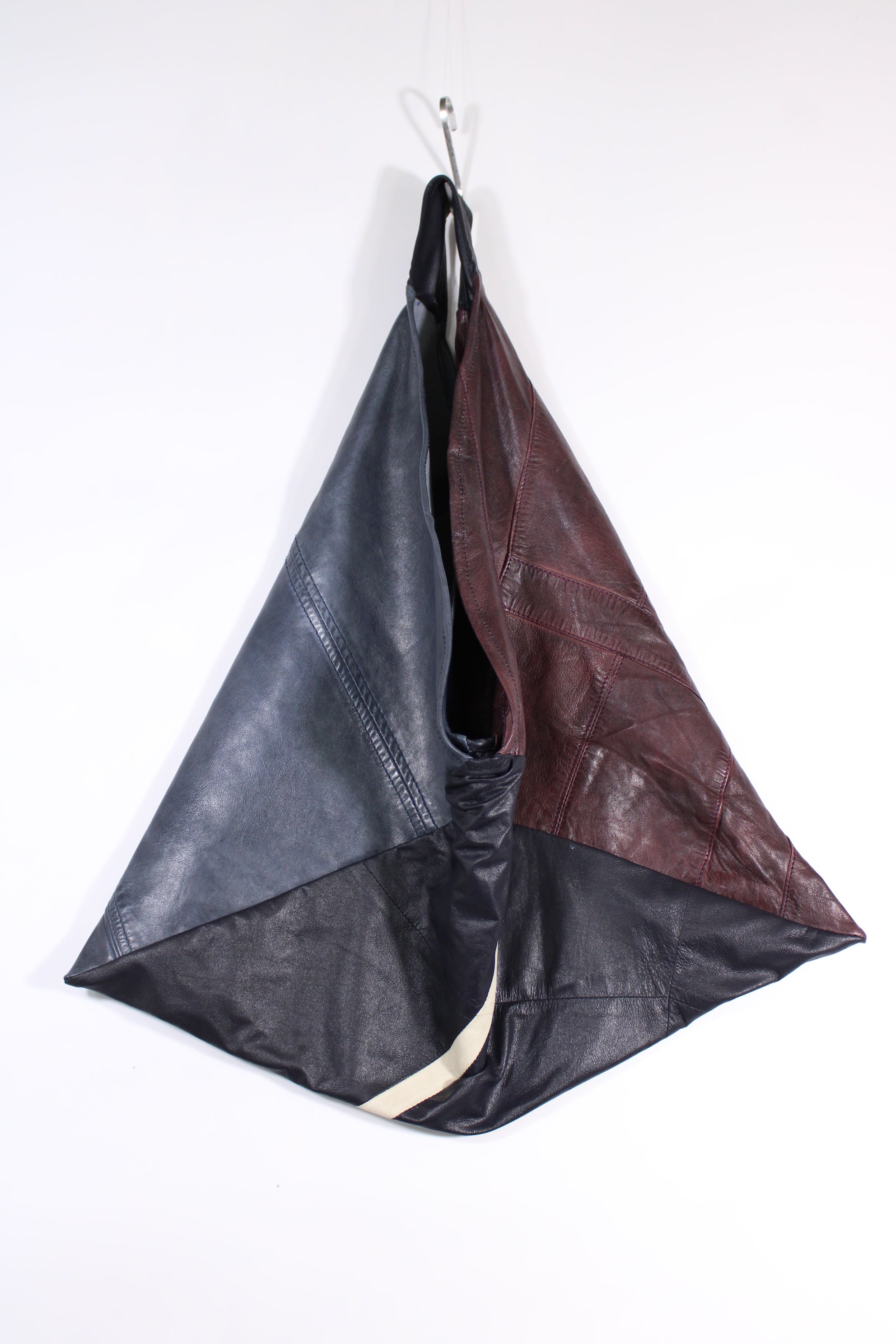 Die Origami-Tasche - Dunkelblau/Rotbraun
