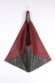 Die Origami-Tasche - Weinrot/Dunkelbraun