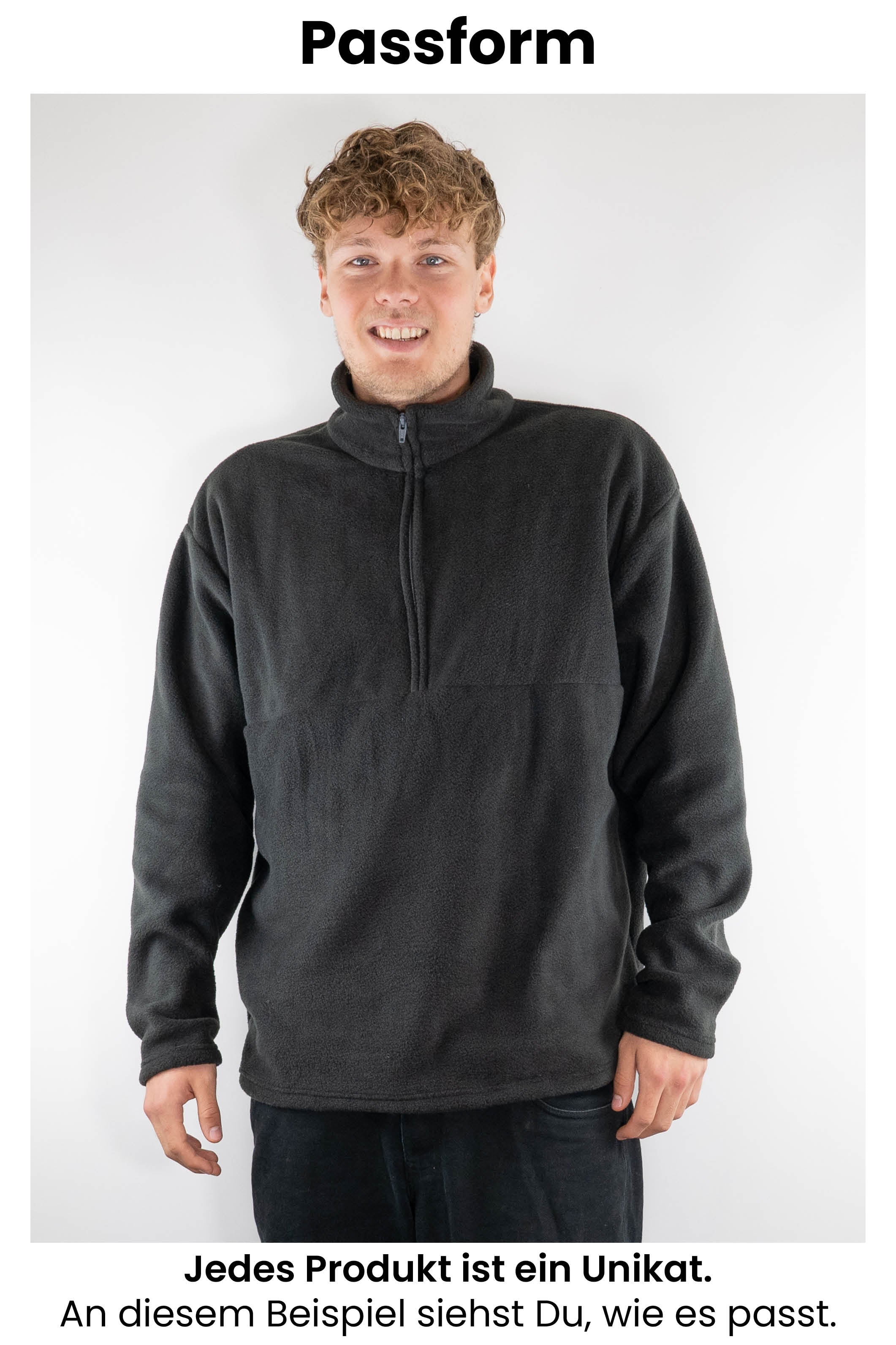Der Fleecepullover in XL